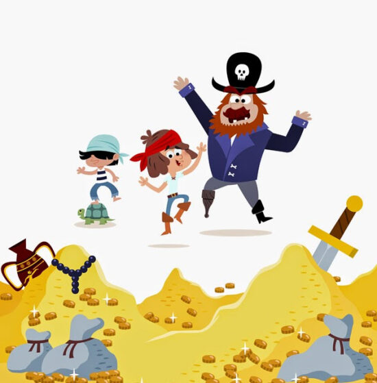 illustration tirée du livre-jeux "Sam le pirate" au éditions Auzou.